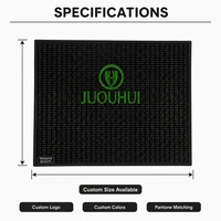 Tapis de service de barre en caoutchouc PVC 18x12 d'épaisseur personnalisable pour les cafés, bars et restaurants Impression de logo personnalisé sur le comptoir