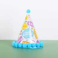 Neues Design Geburtstagshüte Partyhüte für Geburtstagsdekoration Partyzubehör Regenbogen-Party Bunte Cartoon-Kuchendekoration
