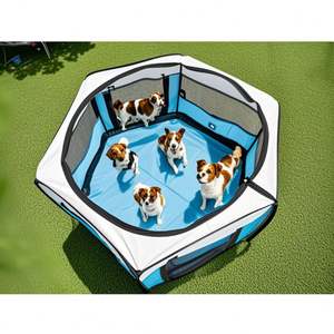 Corral Plegable para Mascotas, Antiarañazos, con Laterales Suaves, para Exteriores, con Logotipo Personalizado, Transpirable, para Perros y Gatos - Product Image 4