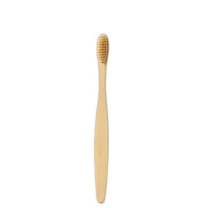 Escova de dentes macia de madeira para casa de viagem, escova de dentes de bambu personalizada biodegradável e ecologicamente correta