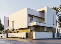 Villa préfabriquée Villa de luxe moderne Maisons préfabriquées construites avec des panneaux sandwich en ciment EPS