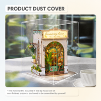 Kit artisanal en bois : Atelier de création de maisons miniatures DIY, puzzles 3D en bois, métal, plastique, papier avec éclairage LED, échelle 1:32