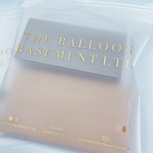 Custom Frosted Zipper Bags with Rose Gold Logo Print - Matte Plastic Zip Lock Bags for Small Business Packaging Supplies - Product Image 6