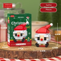 Serie Navideña Transfronteriza: Bloques de Construcción de Microdiamantes DIY, Rompecabezas de Pequeñas Partículas de Papá Noel, Regalo de Plástico para Niños