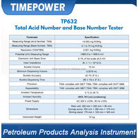 Equipo de titulación potenciométrica Timepower TP632 ASTM D 974 para determinación del número de ácido / número de base total (TBN) según ASTM D664