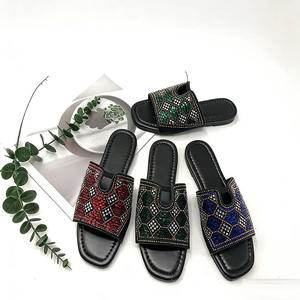 <span class=keywords><strong>Sandalias</strong></span> Planas de Estilo Africano con Suela Suave para Mujer, Pantuflas para Mujer y Señora - Product Image 2