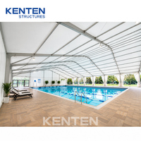 Piscines en aluminium transparentes, dôme transparent pour piscine, tente igloo, tente polygonale pour événements sportifs, hall pour compétitions de natation