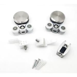 Roue suspendue moderne en acier inoxydable Poulie pour porte coulissante en verre Roue en nylon silencieuse <span class=keywords><strong>Rail</strong></span> <span class=keywords><strong>coulissant</strong></span> pour salle de bain Porte coulissante Douche - Product Image 5