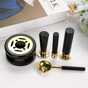 Kit d'outils pour sceau de cire avec tampon en cuivre et cuillère, fournitures artisanales classiques pour la cérémonie du sceau de cire - Product Image 2