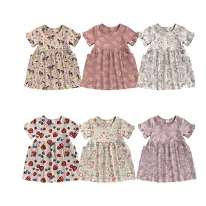 Hot bán Cô Gái Quần Áo sườn vải dệt kim cô gái ăn mặc với túi lớn Ngọt Ngào Phong cách thời trang - Product Image 1