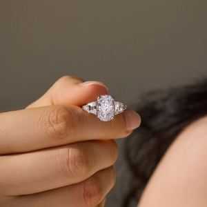 Dylam Exclusive Design Luxury 925 Sterling Silver 8A Crushed <b>Ice</b> Out Cut Zirconia Cocktail <b>Rings</b> for Women Wedding Engagement - Product Image 4