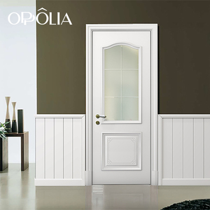 OPPOLIA Weiße Lackierte Moderne Massivholztür Haupteingang Interne Hohlkern-Innentüren zum Verkauf Hartholztüren - Product Image 3