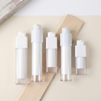 Emballage cosmétique pour crème visage à pompe sans air carrée double couche, imprimé sur mesure avec sérigraphie, estampage à chaud doré et impression UV
