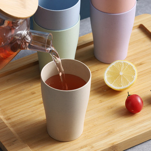 Gobelet personnalisé en plastique parfumé au blé, pour boire et laver, gobelet créatif en paille de blé pour usage domestique quotidien. - Product Image 1