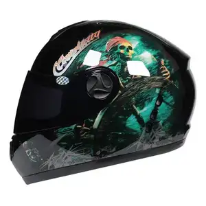 Voll gesichts motorrad helm China Factory Pattern Design Punkt helm mit Visier