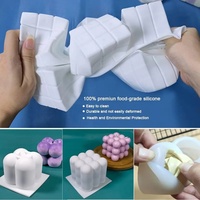 UNIMOULD Ensemble de 6 moules en silicone écologiques pour bougies et gâteaux avec motif rose 3D pour projets de bougies en cire de soja DIY