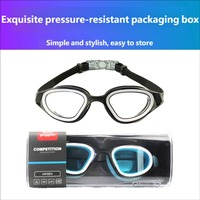 Nouvelles lunettes de natation pour adultes à monture large, verres PC électroplaqués haute définition, protection UV, silicone