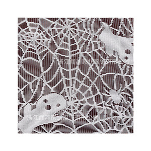 White Lace Ghost Spider Web Table Runner Polyester Halloween Party Decor Rectangle Printed - Product Image 5