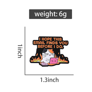 ฉันหวังว่าอีเมลนี้จะพบคุณก่อนที่ฉันจะทำการเคลือบเข็มกลัดแมวที่มีปกเสื้อของขวัญเครื่องประดับสำหรับแฟนๆ - Product Image 6