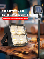 Lampe LED jaune rechargeable par USB, projecteur solaire, lampe de camping d'urgence pour l'extérieur