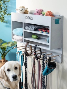 Perchero de pared de madera <span class=keywords><strong>para</strong></span> <span class=keywords><strong>perros</strong></span>, estación de almacenamiento <span class=keywords><strong>para</strong></span> mascotas, estante <span class=keywords><strong>para</strong></span> colgar <span class=keywords><strong>ropa</strong></span> de mascotas, <span class=keywords><strong>para</strong></span> colgar correas y accesorios <span class=keywords><strong>para</strong></span> <span class=keywords><strong>perros</strong></span> - Product Image 3