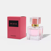 Bouteilles de parfum en verre vides carrées de qualité supérieure 30ml 50ml 100ml Bouchons multicolores Pulvérisateur à pompe Prix d'usine Boîtes en papier d'emballage en carton