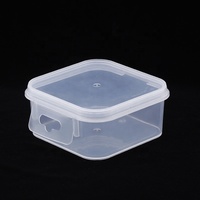 Boîte de rangement transparente en plastique PP recyclable, multi-usages, avec logo personnalisé imprimé, épaisseur 1-1,4 mm, avec couvercle
