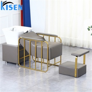 Sillón de Barbería y Spa Capilar Kisen Moderno y de Lujo, Cama de Lavado para Salón de Belleza, Silla de Masaje y Champú en Venta - Product Image 5