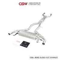 Embouts de silencieux d'échappement Catback avec contrôle de Valve gestuel, pour Mercedes Benz GLC63 4.0T, 10 pièces