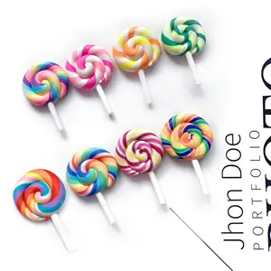 candy toys lollipop charms f-ake lollipop for phone case cream DIY accessories simulation lollipop decorations for sales