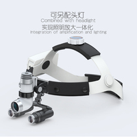 FD-501K Electric Dental Magnifier Loupe Binocular Frames 4X 5X 6X Magnifying Glasses LED Light Source for Dentistry Equipment