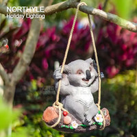 Koala mignon en fibre de verre 3D, éclairage de paysage, parc, jardin, décoration de Noël, lumière extérieure LED