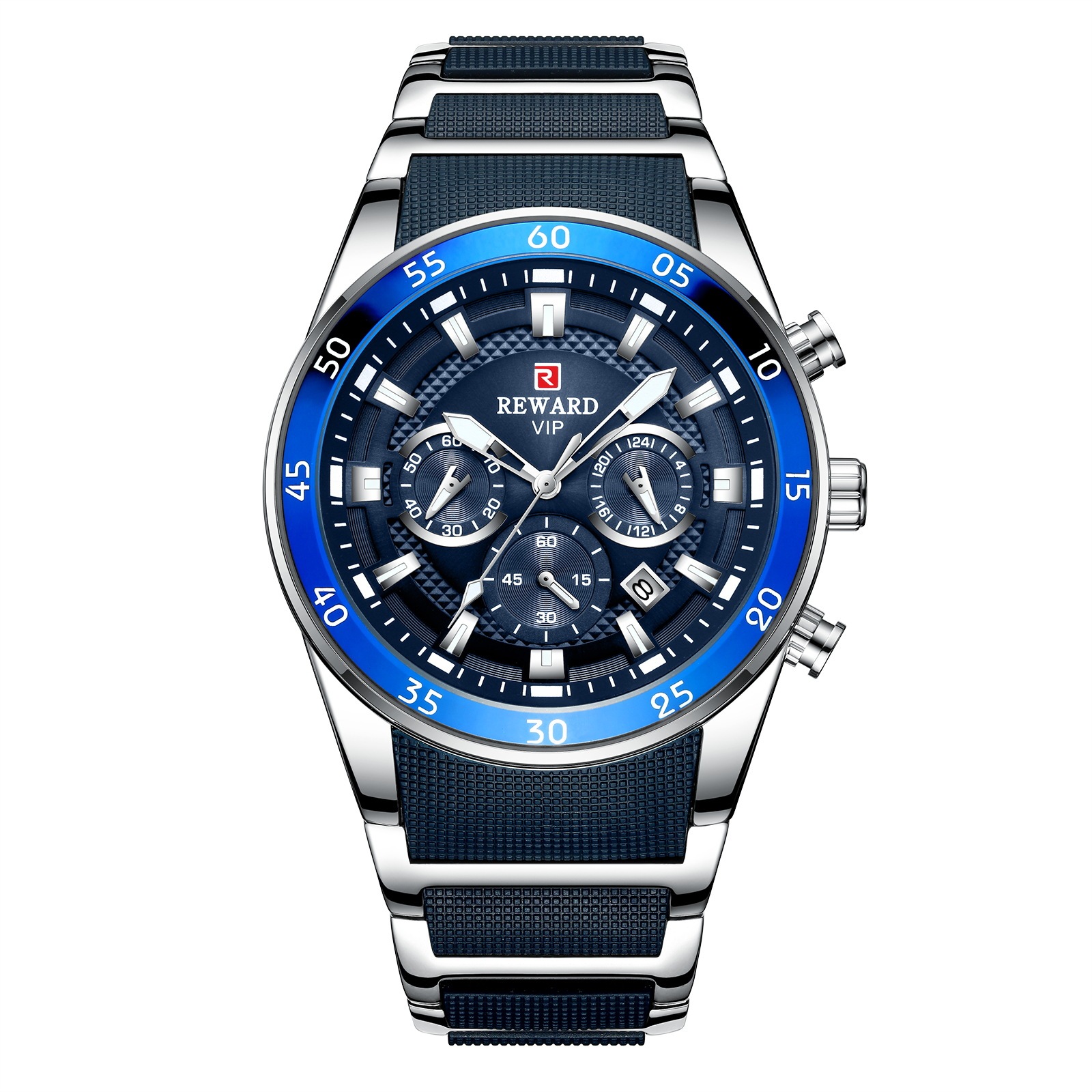 Hollow Out Round Pointer Quartz Watch ?HP! Men Round Pointer Date Quartz Watch | SHEIN USA main image 2