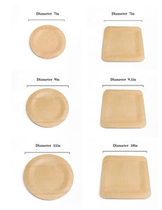 Piatti Monouso Biodegradabili in Bambù Naturale, Polpa Organica per Ristoranti e Feste - Product Image 4