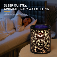 Nouveau électrique métal aromathérapie lampe parfum lampe huile essentielle cire fondre brûleur lavande parfumé maison cire plus chaud diffuseur d'huile