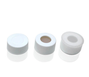 Tapas con cubierta de polvo para viales de tornillo EPA VOA TOC ámbar transparente 24-400 - Product Image 2