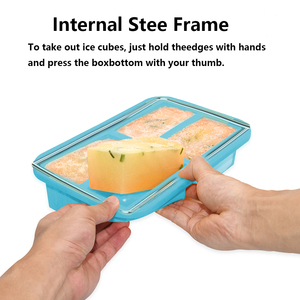 Cube de glace en silicone multifonctionnel, portable et durable, de qualité alimentaire, avec 3/4 de cavités, pour contenants de - Product Image 3