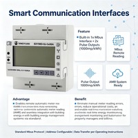 Compteur d'énergie triphasé sur rail DIN 3x80A 230/400V RS485 Modbus M-Bus avec affichage numérique LCD Classe 1 Sous-compteur kWh