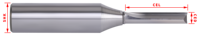 Fraise droite à double dent en carbure monobloc TCT DouRuy pour le bois – Fraiseuse CNC pour le bois