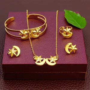 Star Moon combination 18k italian gold jewelry sets/ jewelry gold set