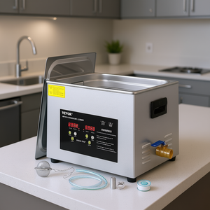 Nettoyeur à ultrasons Vevor 15L, 600W, avec chauffage, minuterie numérique, en acier inoxydable, pour usage domestique, laboratoire, dentaire - Product Image 2