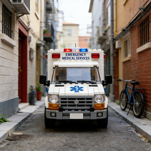 Bloques de Construcción de Escenas de Ambulancias Transfronterizas, Diversión Infantil, Venta al por Mayor, Montaje 3D, Compatible con <span class=keywords><strong>LEGO</strong></span> de Plástico - Product Image 3