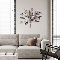 Décoration murale en métal en forme de fleur pour la maison