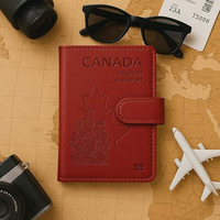 Porte-cartes de voyage NEXXGEN Premium Luxury fait main en cuir PU marron foncé de 4 pouces avec blocage RFID, personnalisable
