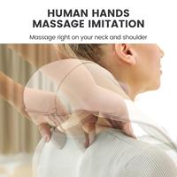 2024 sans fil 3D Mini Trapezius Rechargeable Mini Vibration électrique pétrissage cou pétrissage masseur produits avec chaleur
