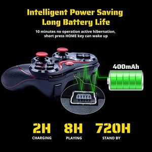 จอยเกมมือถือ X3 C8S สำหรับ IOS Android เชื่อมต่อด้วย BT พร้อมที่จับโทรศัพท์ รองรับการสั่นสะเทือน แกนไจโรสโคป ใช้งานได้กับ PC Tv Box รองรับ P S3 - Product Image 3
