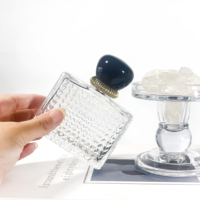 Vente en gros de flacons de parfum en verre transparents vides, atomiseurs, flacons vaporisateurs rectangulaires de 100 ml, flacons de parfum de luxe