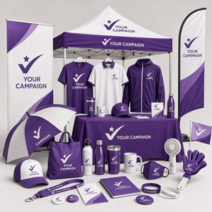 Kit de regalo para campaña electoral: carpa con toldo, póster enrollable, bandera de plumas, camino de mesa para convenciones, exposiciones y artículos promocionales. - Product Image 4