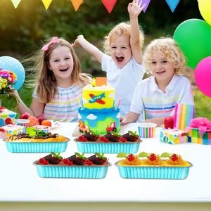 200ml Custom Card Muffin Cupcake Mold Colorful Disposable <b>Aluminum</b> Foil Baking Cup Bread Mini Loaf Food Grade <b>Container</b> Plastic - Product Image 4