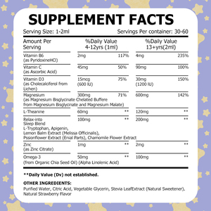 OEM ODM Magnesium <b>Liquid</b> Drops for Kids <b>Vitamins</b> L-Theanine Omega-3 Relaxation&Sleep Growth&Develop Memory&Focus <b>Liquid</b> Drops - Product Image 2